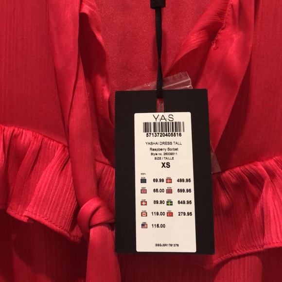 Y.A.S ASOS TALL RUFFLE DETAIL MIDI DRESS - Picture 4 of 5